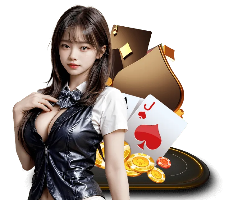Người chia bài trực tiếp đang chia bài trên bàn Baccarat